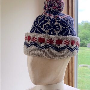 1970’s-early 80’s L.L. Bean vintage Knit Hat with Fair Isle Pattern beanie